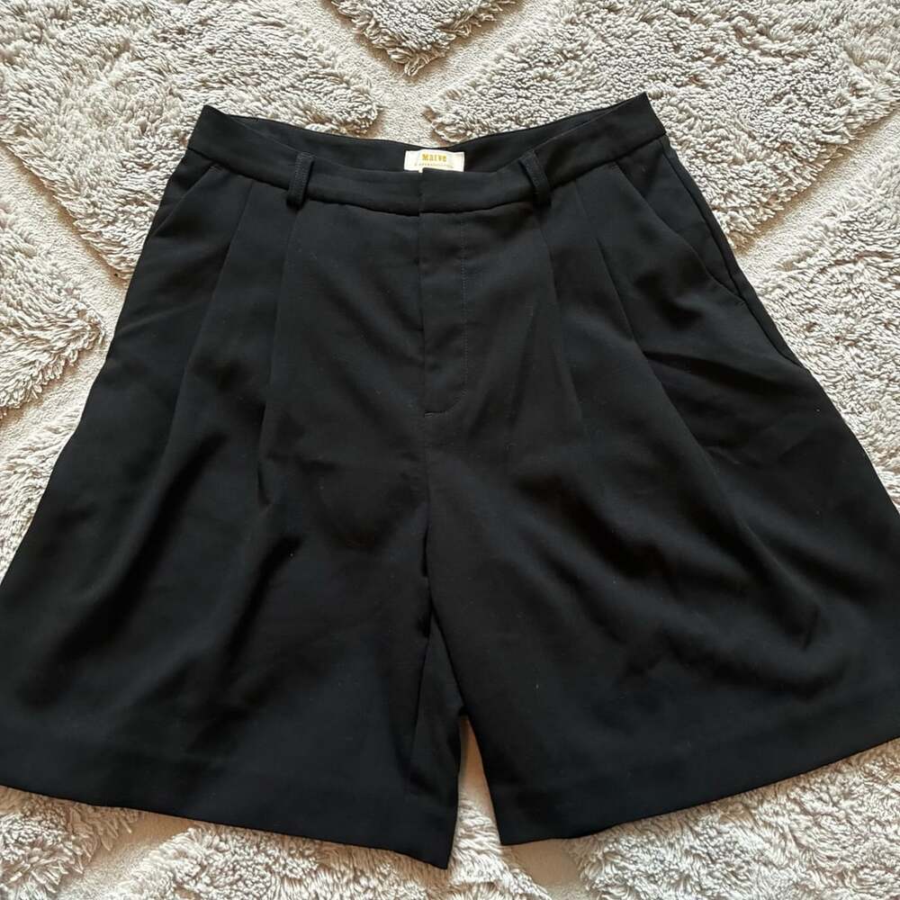 Maeve by Anthropologie Pleated High-Waisted Tailored Bermuda Shorts Size US 10
